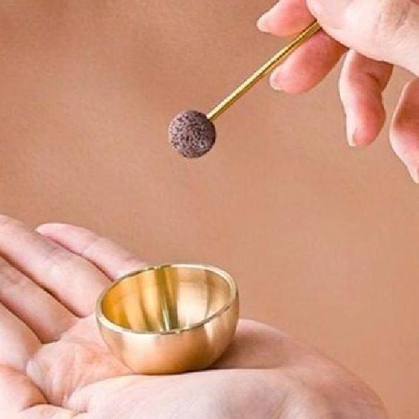 미니 싱잉볼 명상 요가 사운드 테라피 황동 장식 소품 - 상품 이미지