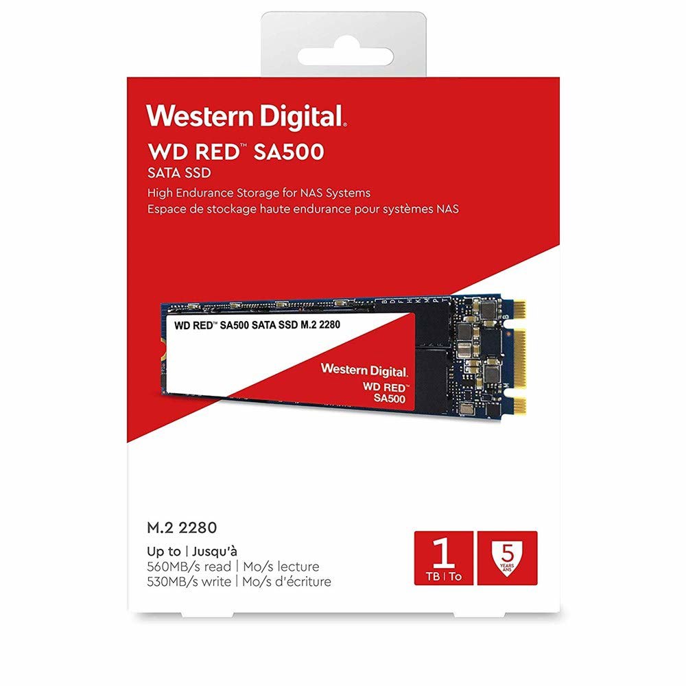 웨스턴 디지털 1TB WD 레드 SA500 NAS 3D NAND 내장 SSD - SATA III 6Gb/s, M.2280, 최대 560MB/s WDS100T1R0B - 상세 이미지 2