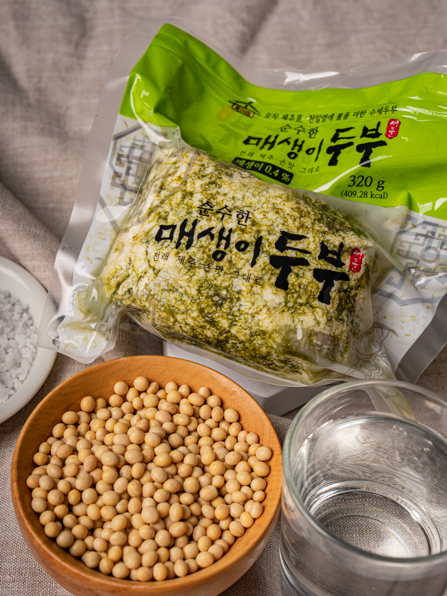 오직 제주콩으로만든 수제 매생이 주먹두부 320g - 상품 이미지