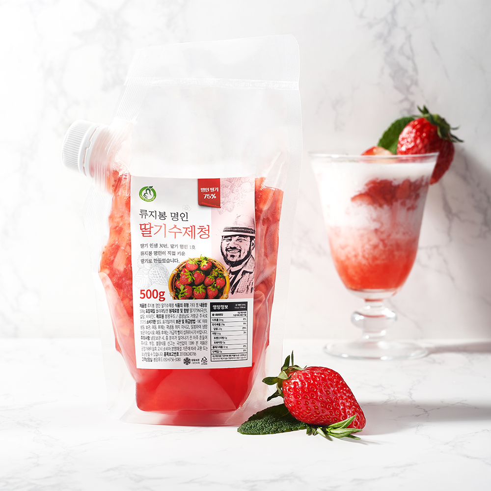 봉농원 류지봉 명인 딸기 수제청 국산딸기청 500g 1kg 3kg - 상품 이미지