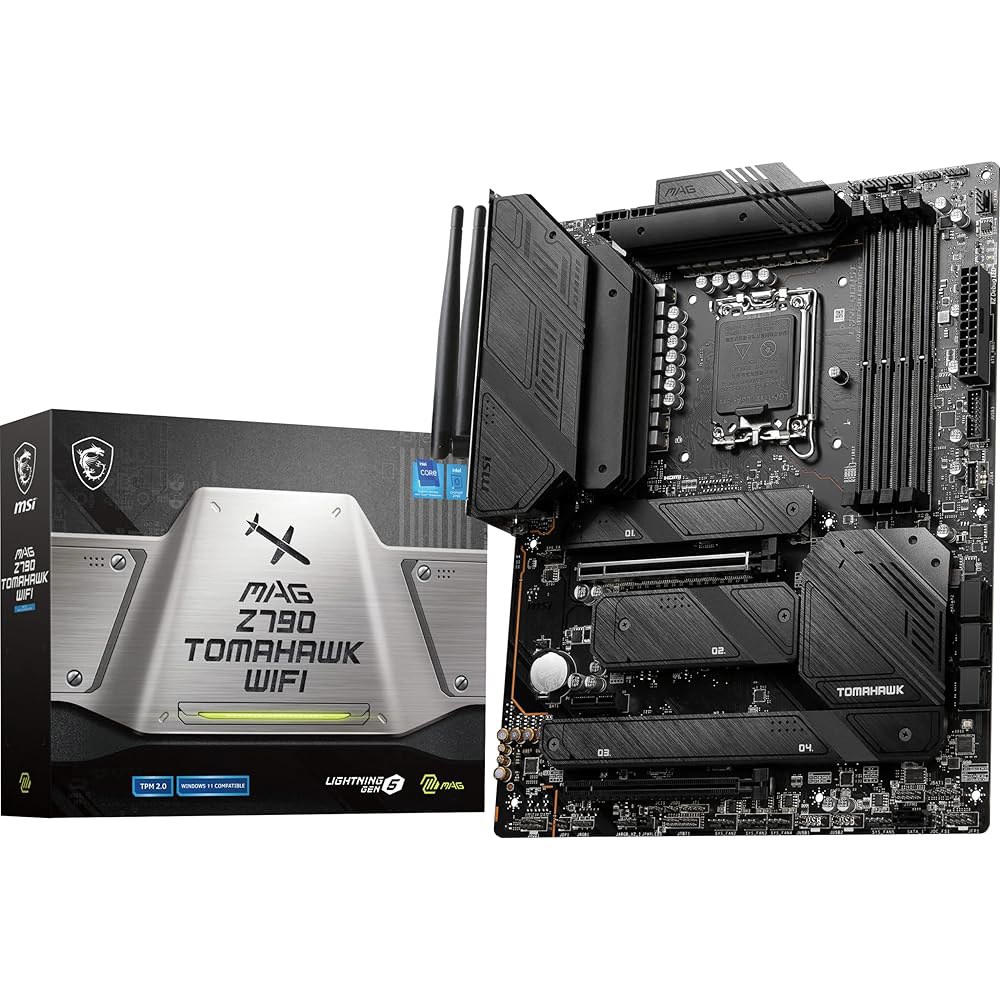 MSI MAG Z790 토마호크 WiFi 게이밍 마더보드(12/13/14세대 인텔 프로세서, LGA 1700, DDR5, PCIe 5.0, M.2, 2.5Gbps LAN, USB - 상품 이미지