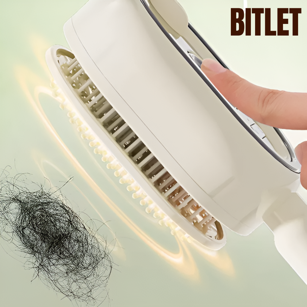 비뜰렛 오일분무빗 전동 미스트 헤어브러시 두피마사지 정전기 엉킴 방지 - 상세 이미지 4