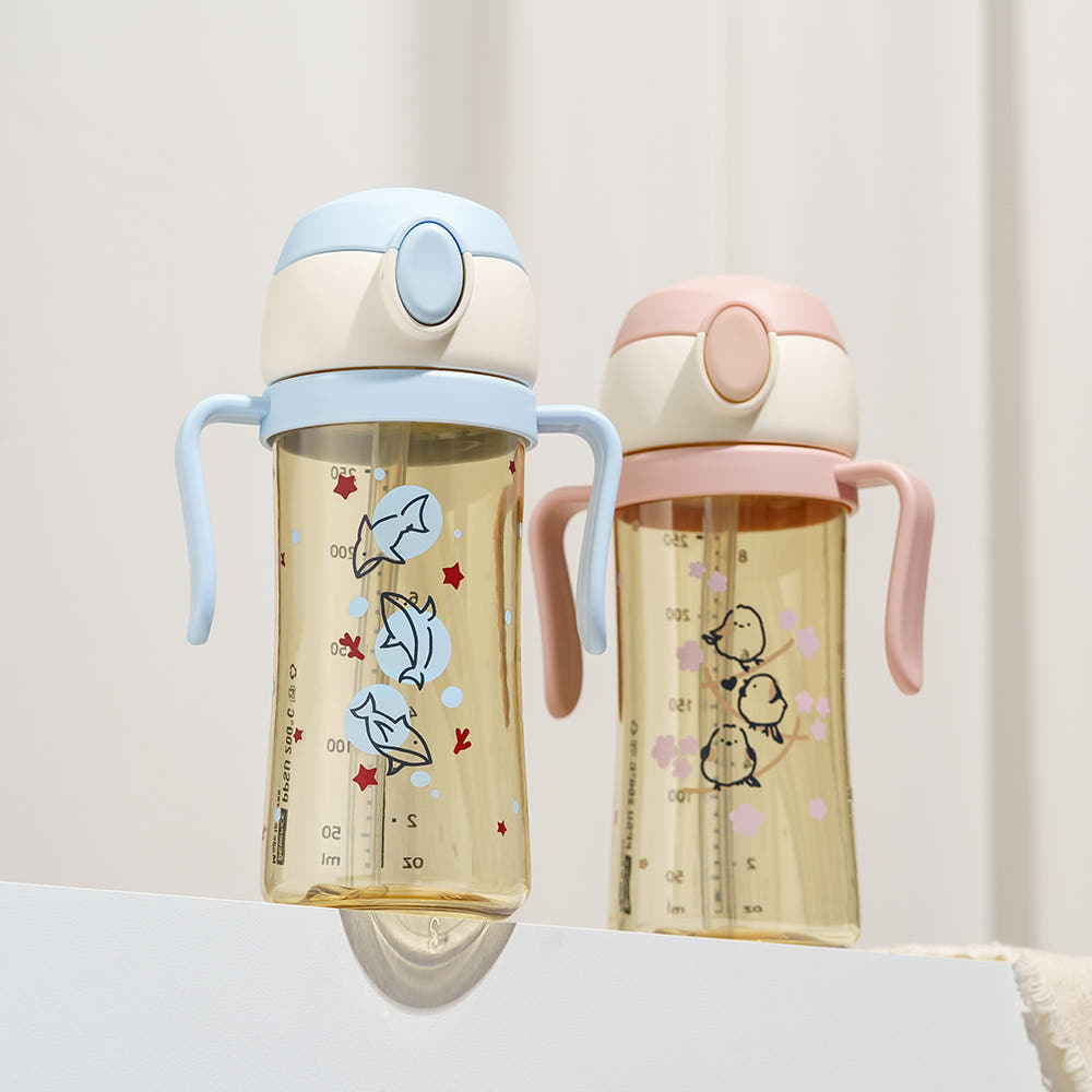 베베픽 원터치 PPSU 아기 빨대컵 유아 물병 250ml 2개 세트