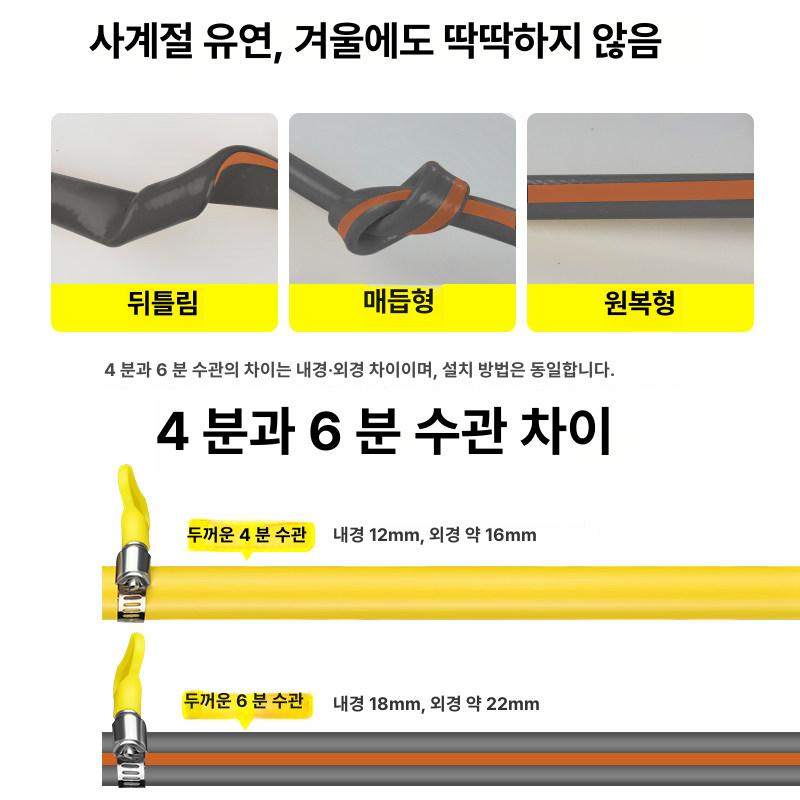황동 고압 물분사기 밸브형 수압조절 강력분사 세차 정원 청소 노즐 밸브없음x클램프포함 1/2 직분사건-내경 12mm 좌우 호스용 - 상세 이미지 5