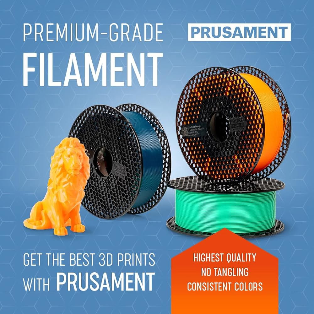 Prusament 3D 프린터 프리미엄 필라멘트 PETG V0 내추럴 1.75mm - 1kg 스풀 고정밀 0.02mm 난연 UL94 엉킴 없음 기술 및 안전 중요 부품에 이상적임 - 상세 이미지 3