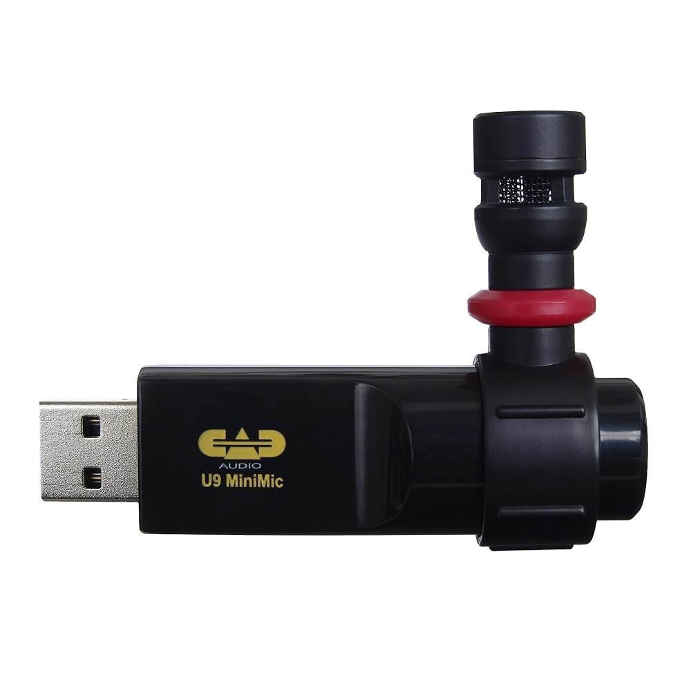 CAD 오디오 U9 USB 미니 콘덴서 마이크 - 180 회전, 3.5mm 헤드폰 잭 및 LED 표시등이 있는 카디오이드 캡슐 - 상품 이미지