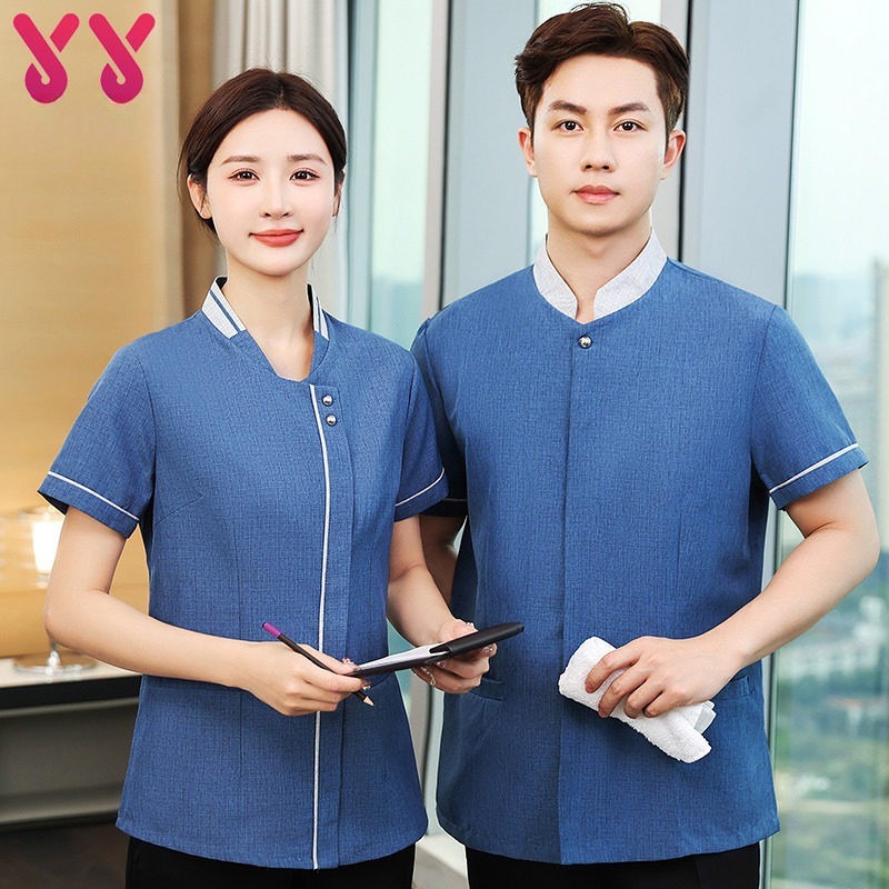 미화 유니폼 청소 미화복 호텔 병원 근무복 빌딩 단체복 건물 남녀 작업복 사무실 객실 - 상세 이미지 2