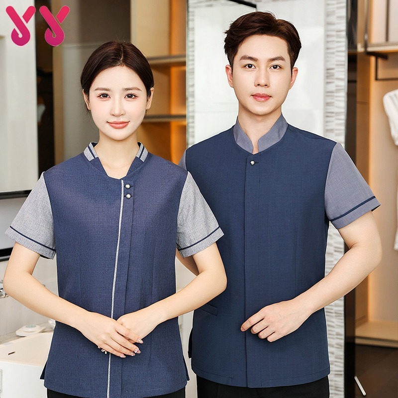 미화 유니폼 청소 미화복 호텔 병원 근무복 빌딩 단체복 건물 남녀 작업복 사무실 객실 - 상세 이미지 3