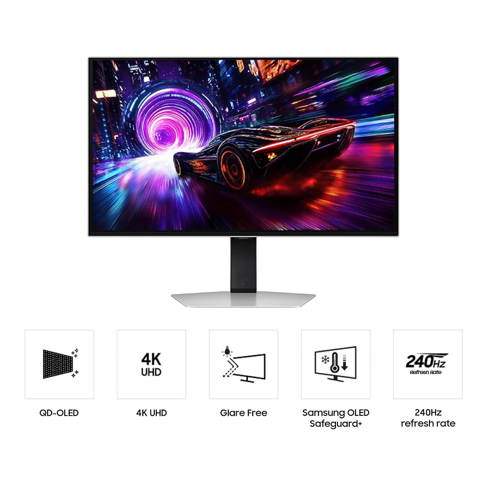 삼성 27인치 오디세이 QD-OLED G8 (G81SF), 4K, 240Hz, 게이밍 모니터, 0.03ms 응답 시간, 디스플레이HDR 트루 블랙 400, AMD 프리싱크 프리미엄 - 상세 이미지 2