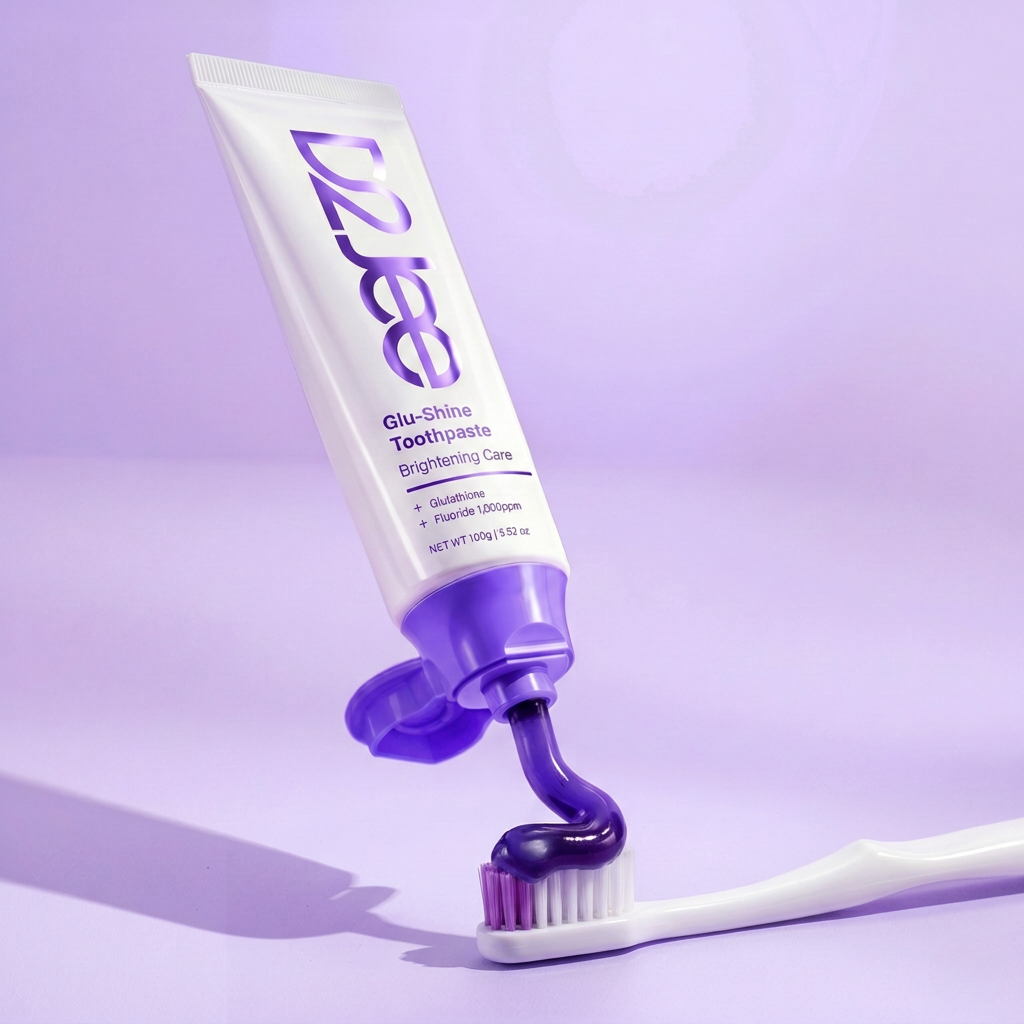 디투지 글루샤인 치약 퍼플 브라이트닝 케어 불소 누렁니 입냄새 보라색치약 100g, 5개 - 상세 이미지 5