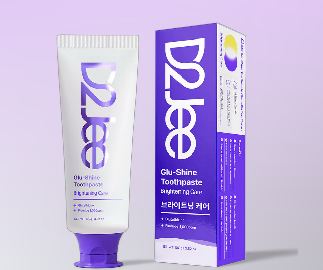 디투지 글루샤인 치약 퍼플 브라이트닝 케어 불소 누렁니 입냄새 보라색치약 100g, 5개 - 상세 이미지 3