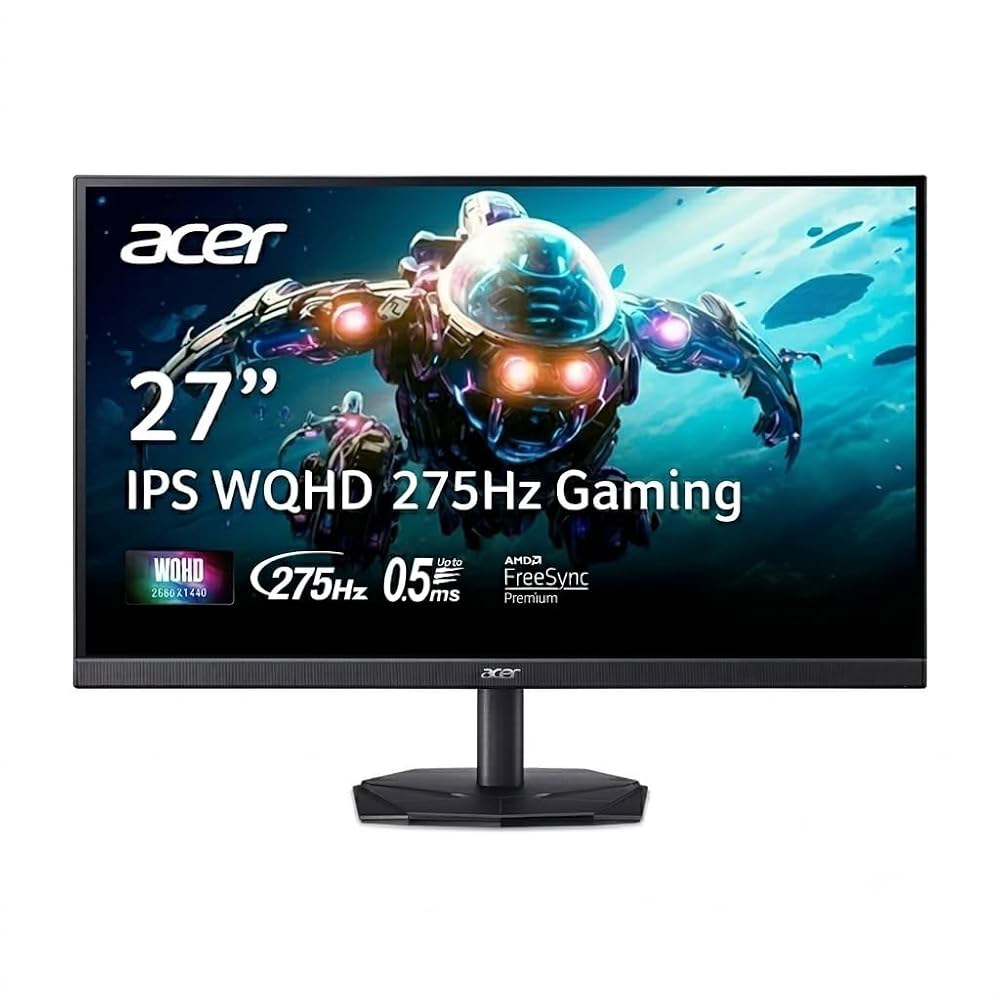 Acer Nitro 27인치 WQHD 275Hz IPS 제로프레임 게이밍 모니터 KG271U Z2bmiipx AMD 프리싱크 프리미엄, 0.5ms 응답, 90 DCI-P3 색상, - 상품 이미지