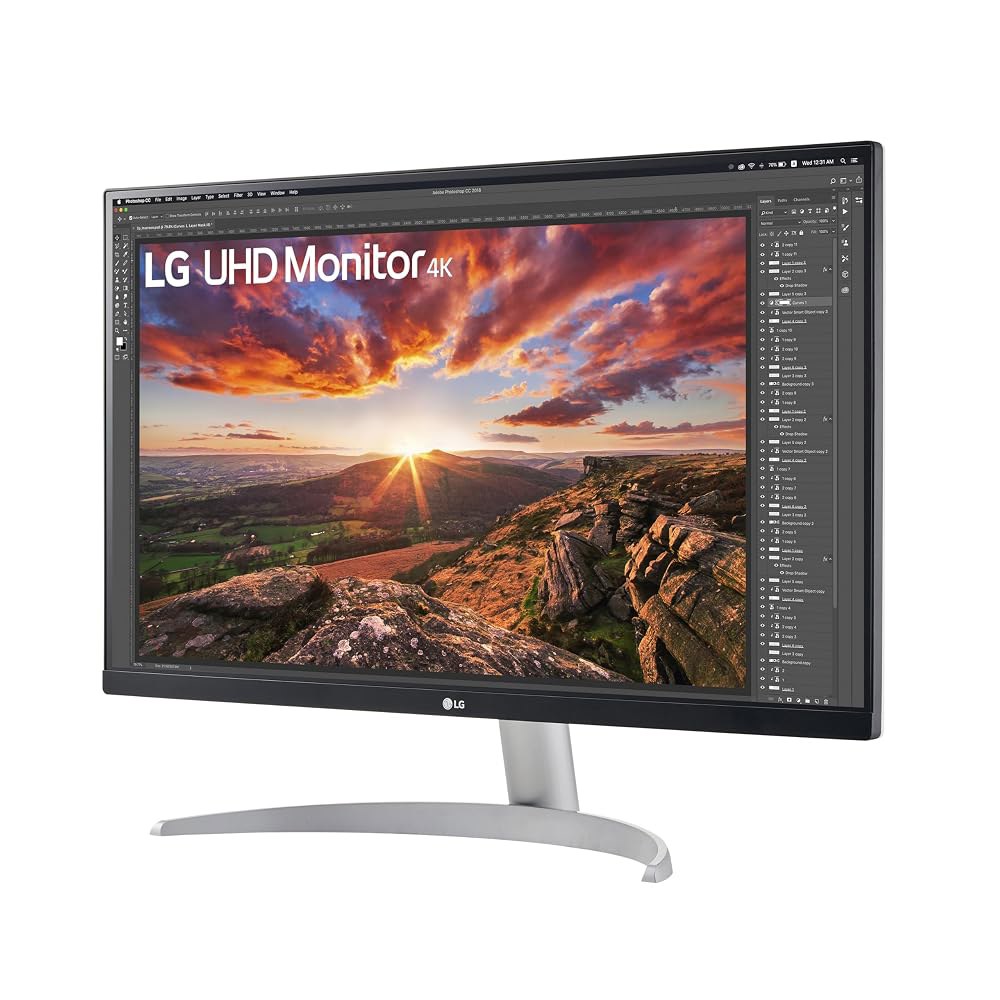LG 27UP600-W 27인치 초미세 4K UHD(3840x2160) IPS 컴퓨터 모니터, AMD 프리싱크, VESA 디스플레이 HDR 400, 리더 모드, 플리커 세이프, - 상세 이미지 3