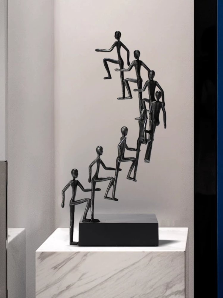 북유럽 디자인 장식 올라가는사람 오브제 거실 호텔 19x25x39cm - 상세 이미지 2