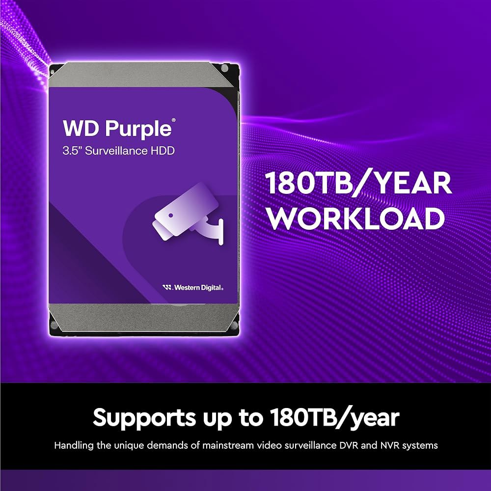 웨스턴 디지털 4TB WD 퍼플 감시 내장 하드 드라이브 HDD - SATA 6Gb/s, 128MB 캐시, 3.5인치 WD44PURZ Purple Pro 3TB - 상세 이미지 2