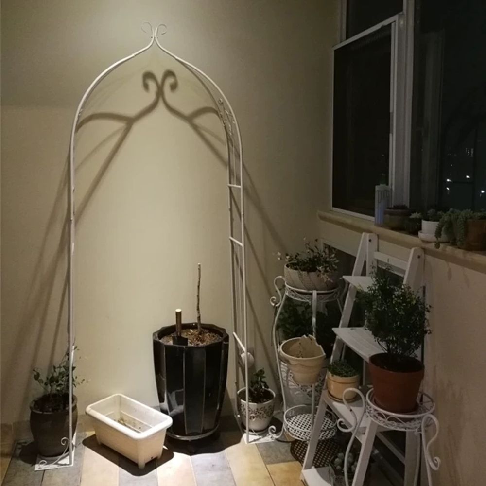 장미 넝쿨지지대 철제스탠드 블랙 프레임 아치형 폭80cm 울타리 - 상세 이미지 3
