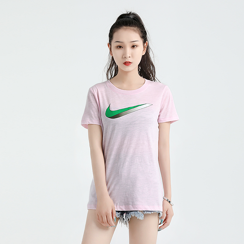 나이키 ICON 폼 핑크 여성 반팔 티셔츠