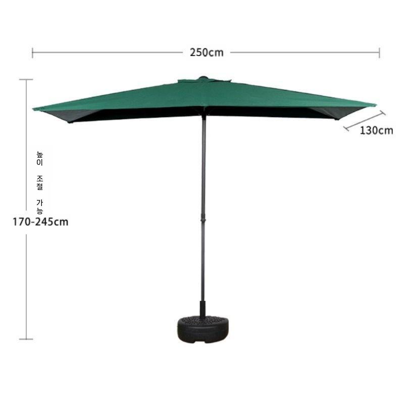 벽면 파라솔 하프파라솔 벽면설치 어닝 캐노피 야외 차양 카키 250x130cm 이미지 6
