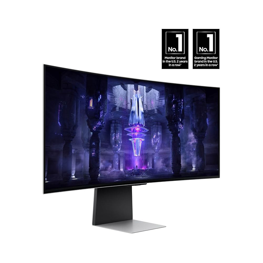 삼성 34 오디세이 G85SB 시리즈 QD-OLED 울트라 WQHD 커브드 게이밍 모니터, 175Hz, 0.03ms, 디스플레이 HDR 트루 블랙 400, AMD 프리싱크 프리미엄 - 상세 이미지 2