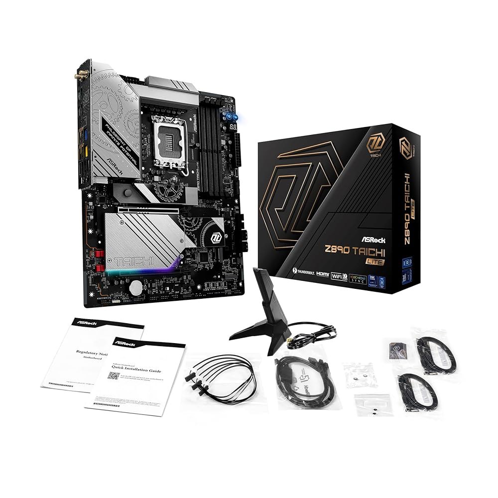 ASRock Z890 타이치 라이트 인텔 코어 울트라 LGA1851 RL-ILM WiFi 7 ATX 마더보드 DDR5 9200MHz 256GB PCIe 5.0 썬더볼 - 상세 이미지 3