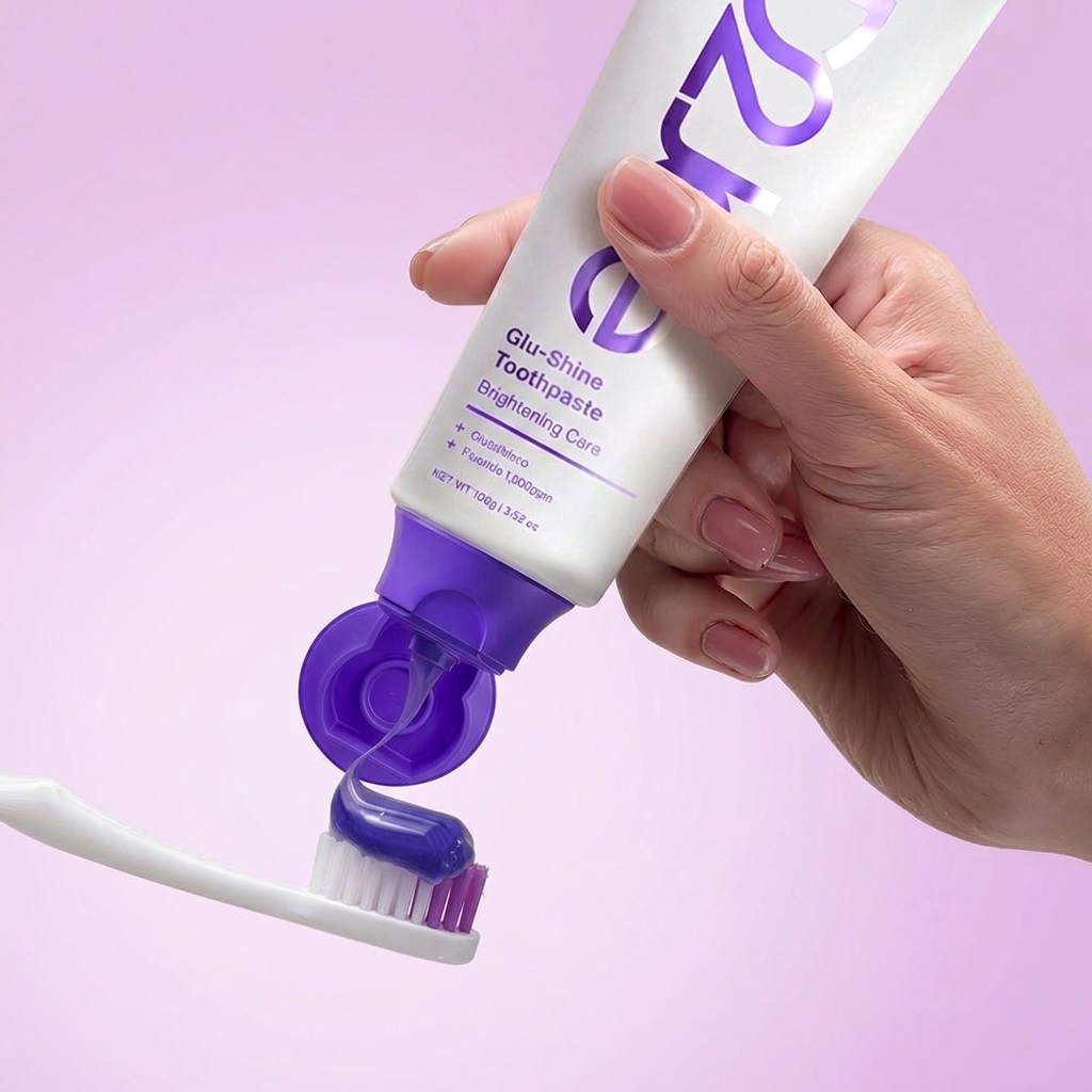디투지 글루샤인 치약 퍼플 브라이트닝 케어 불소 누렁니 입냄새 보라색치약 100g, 5개 이미지 6