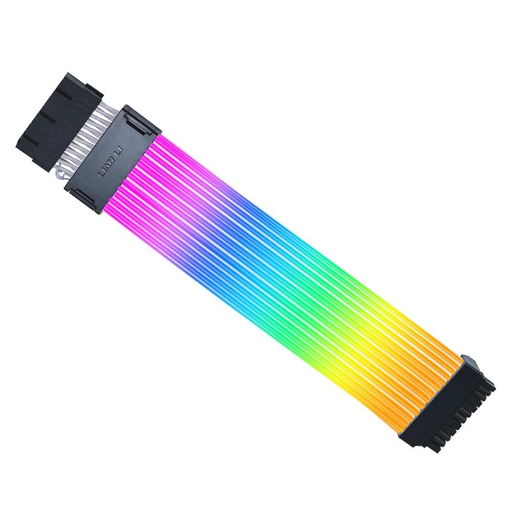 리안 리 스트리머 무선 24핀 RGB 메인보드 전원 연장 케이블(무선 컨트롤러 포함), 2.4GHz 조명 제어, 315mm(12.4인치) 12개의 라이트 가이드, 컨트롤러(포함) - 상세 이미지 2