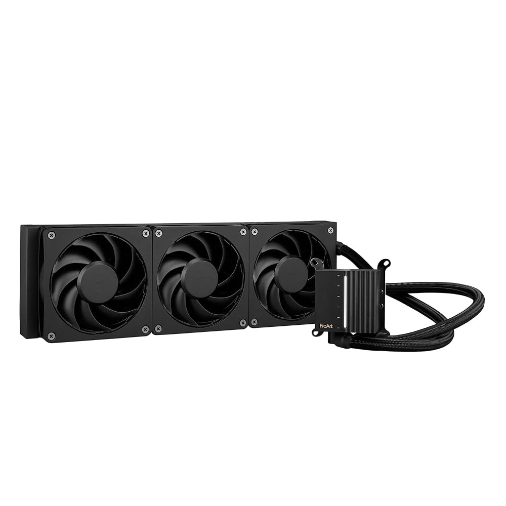 ASUS ProArt LC 360 올인원 AIO CPU 액체 냉각기 AMD AM4 AM5 및 인텔 LGA 1700, 1200, 115X 지원, 조명 시스템 상태 측정기 매트 블랙 - 상품 이미지