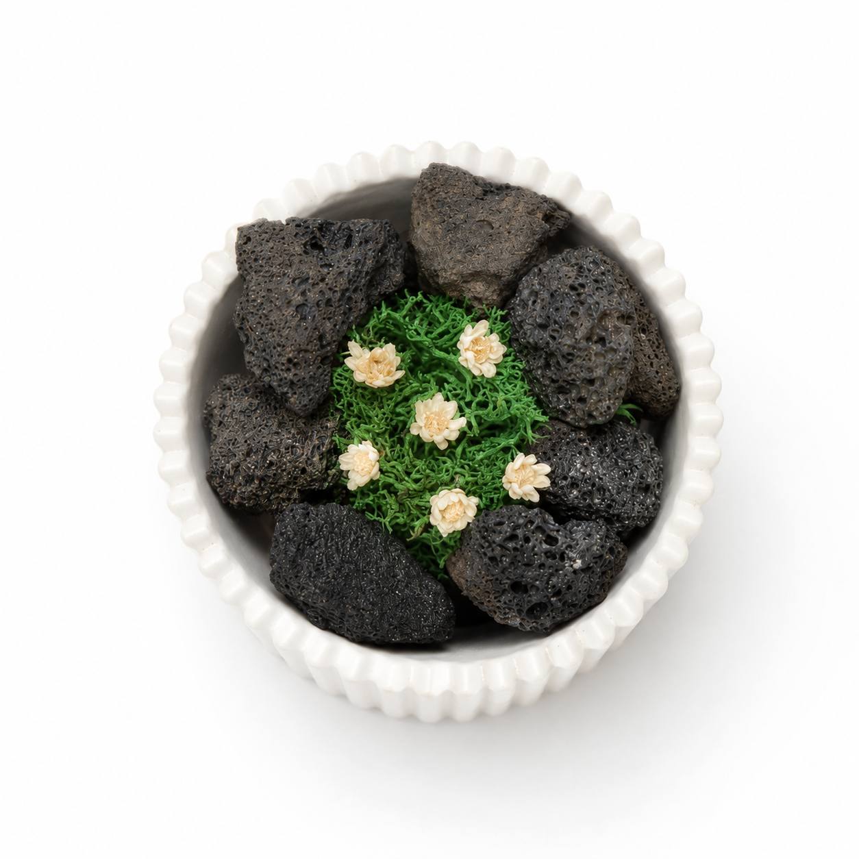 돌방향제 화산석+화분도시락, 50g, 1개 - 상품 이미지