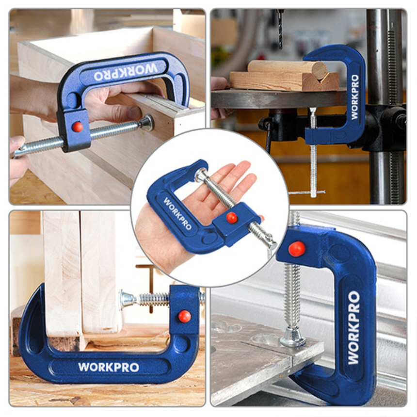 워크프로 만력기 퀵타입 C형 클램프 고정 바이스 WP232022 75mm(3인치) 이미지 6