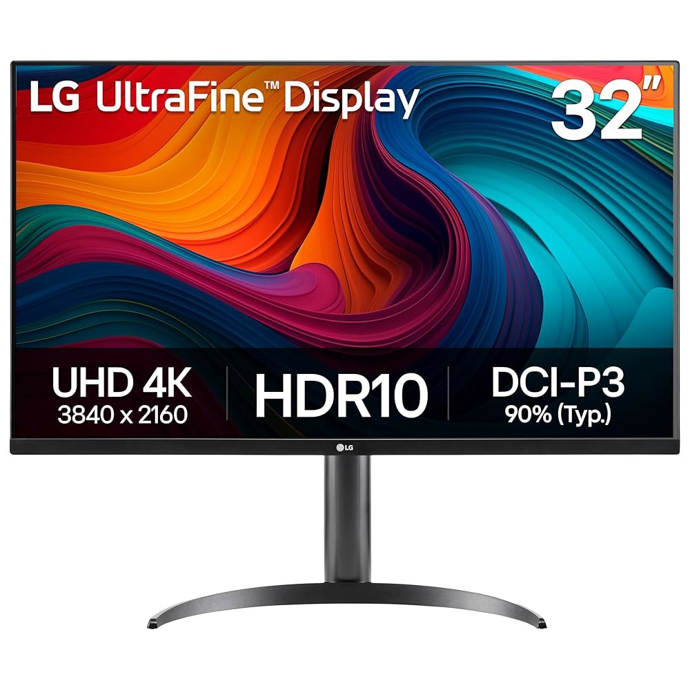 LG 32UR550K-B 32인치 초미세 4K UHD (3840 x 2160) 컴퓨터 모니터, HDR10, 60Hz, HDMI, 디스플레이포트, 틸트/높이/피봇 조절 스탠드, 블랙 - 상품 이미지