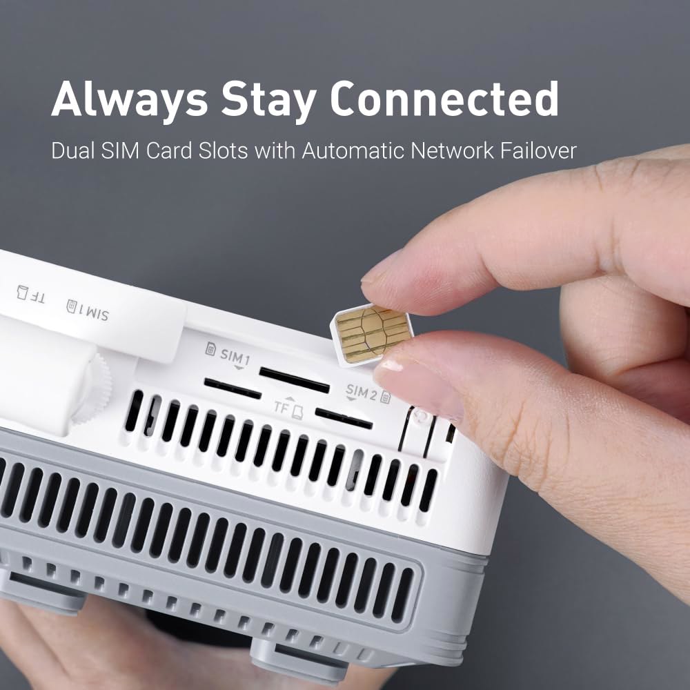 듀얼 SIM 카드 슬롯, Wi-Fi 6 셀룰러 라우터, 내장 배터리, 멀티 WAN, VPN, OpenWrt, 사무실, 소매, 이벤트, 비즈니스용 5G 라우터를 갖춘 GL.iNet - 상세 이미지 3
