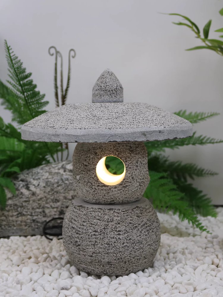 정원 석등 조경등 돌탑 소품 펜션 마당 장식 화단 A형 40cm - 상세 이미지 2