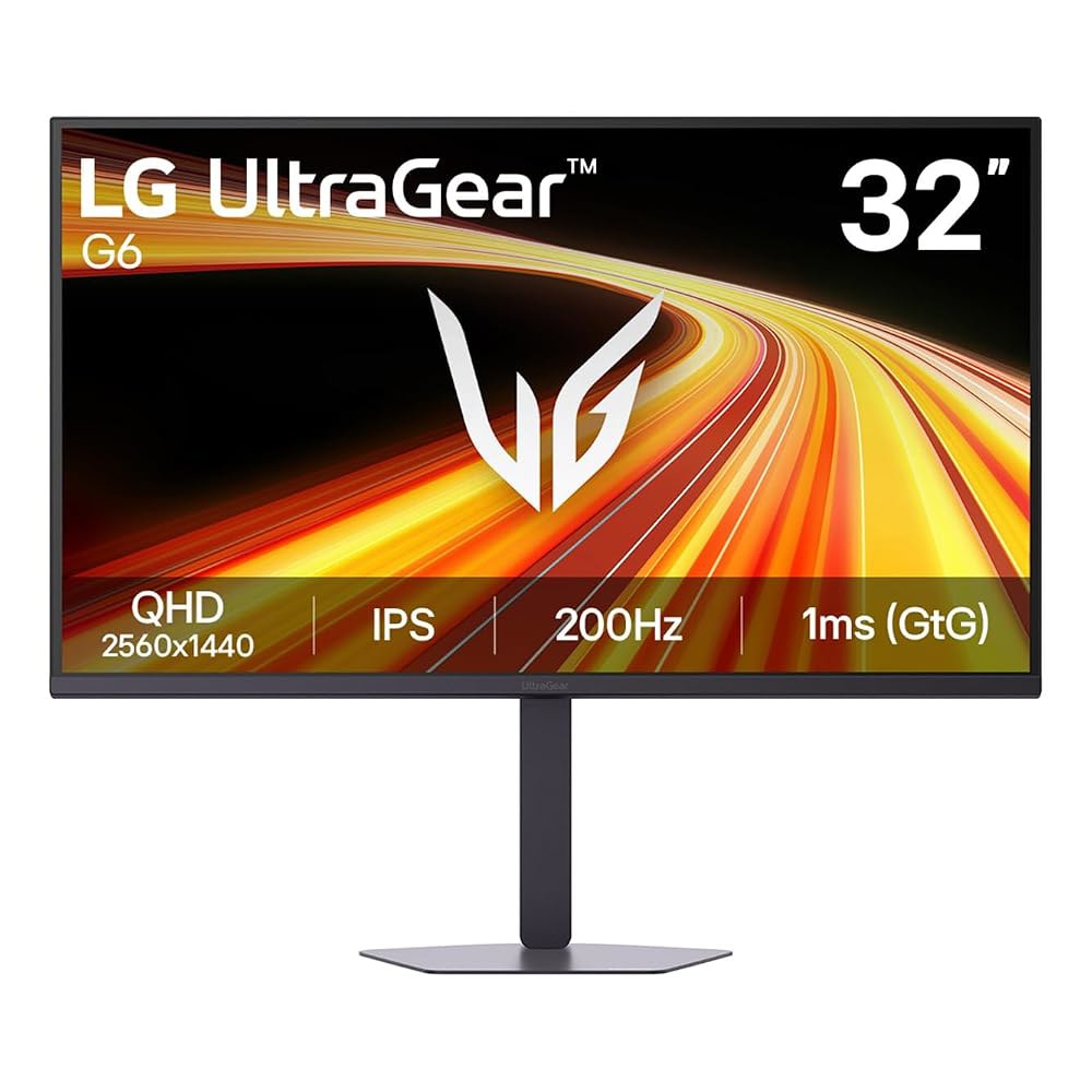 LG 32G620B-B 32인치 울트라기어 QHD(2560 x 1440) IPS 게이밍 모니터, 200Hz, 1ms, NVIDIA G-Sync 호환, AMD 프리싱크 프리미엄, - 상품 이미지