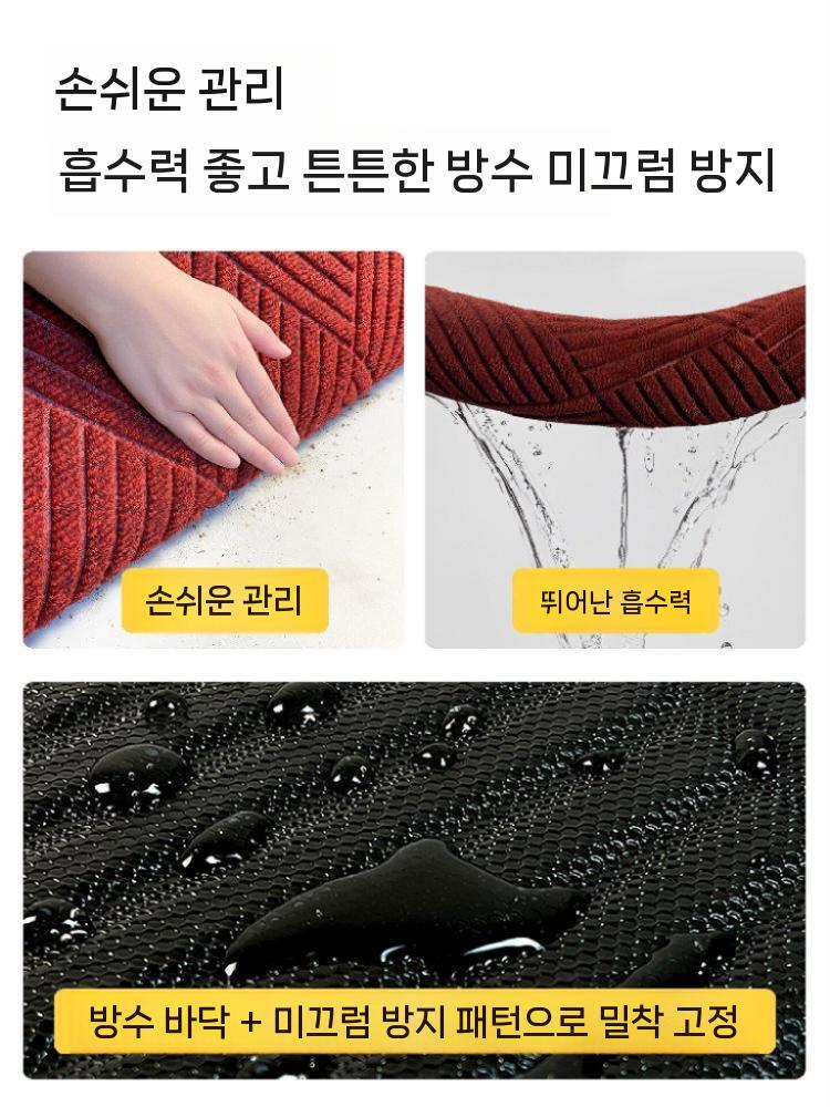현관 바닥매트 야외 미끄럼방지 출입구 매트 바닥패드 외부 네이비 60cmX90cm - 상세 이미지 3
