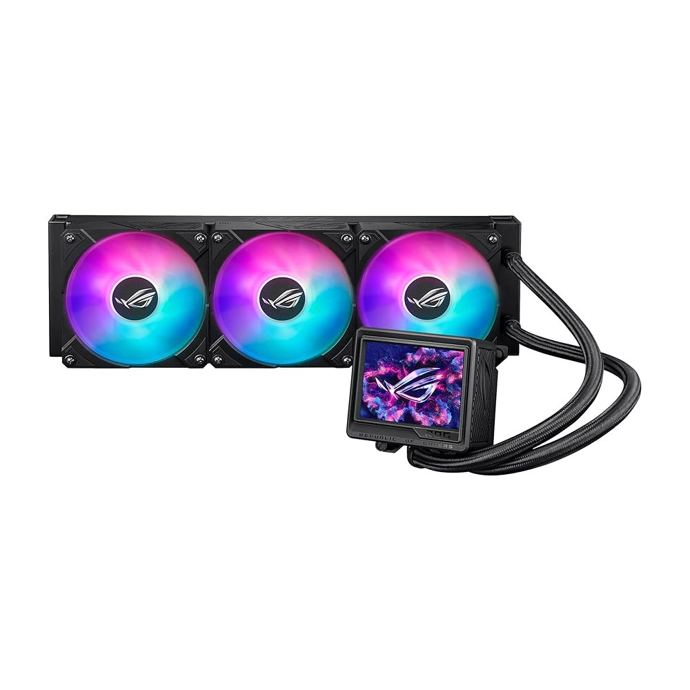 ASUS ROG RYUJIN III 360 ARGB 익스트림 올인원 AIO CPU 액체 쿨러, AMD Ryzen 9000 및 인텔 코어 울트라 레디, Asetek Gen8 V2 - 상품 이미지