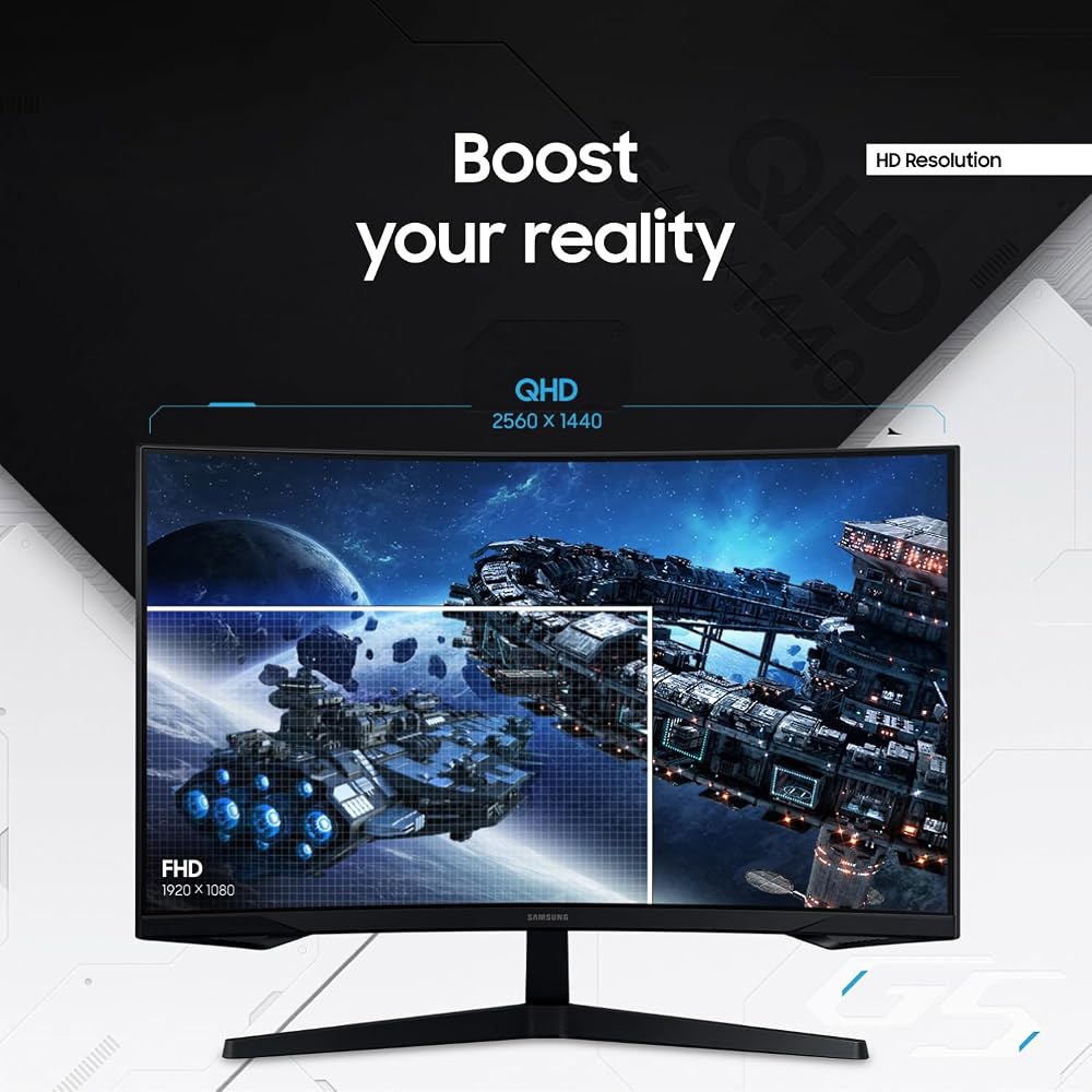 삼성 32인치 오디세이(G55C) 시리즈 QHD 1000R 커브드 게이밍 모니터, 165Hz, 1ms(MPRT), HDR10, AMD 라데온 프리싱크, 아이 케어, 글레어 프리, - 상세 이미지 3