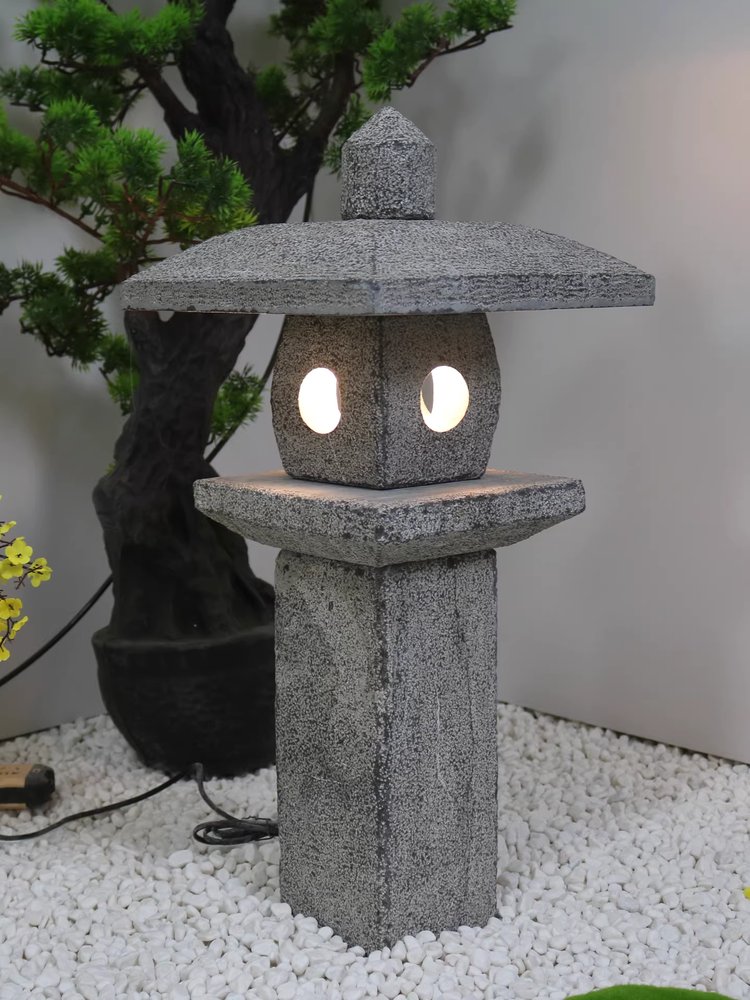 정원 석등 조경등 돌탑 소품 펜션 마당 장식 화단 A형 40cm - 상세 이미지 4