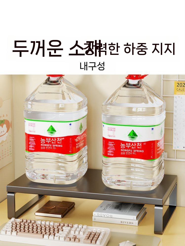 모니터받침대 높이조절 거치대 데스크 선반 수납형 메탈 화이트 30x40cm - 상세 이미지 5