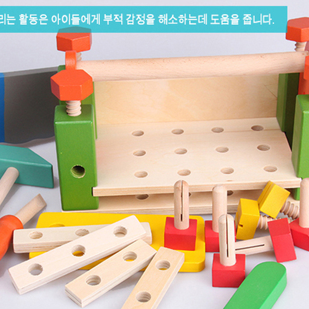 FSC인증공구상자 Beechwood유치원교구목공놀이 공구놀이 - 상세 이미지 2