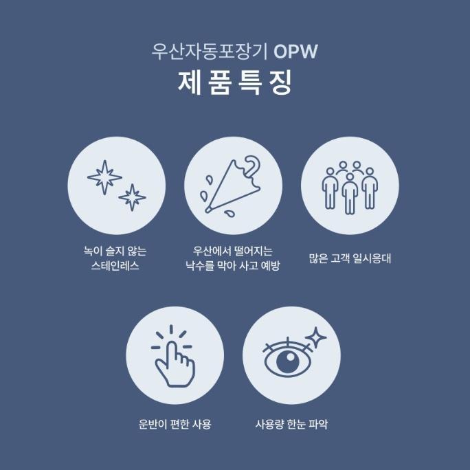 옴니팩 휴지통 1구 우산포장기 쇼핑몰출입구 우산비닐포장기 - 상세 이미지 3