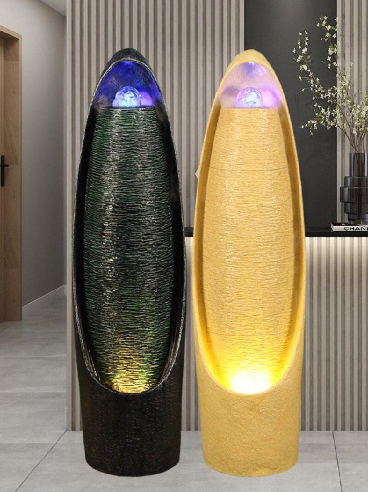 실내 분수대 물멍 인테리어 사무실 카페 장식 조경소품 블랙 30x30x105CM - 상세 이미지 3