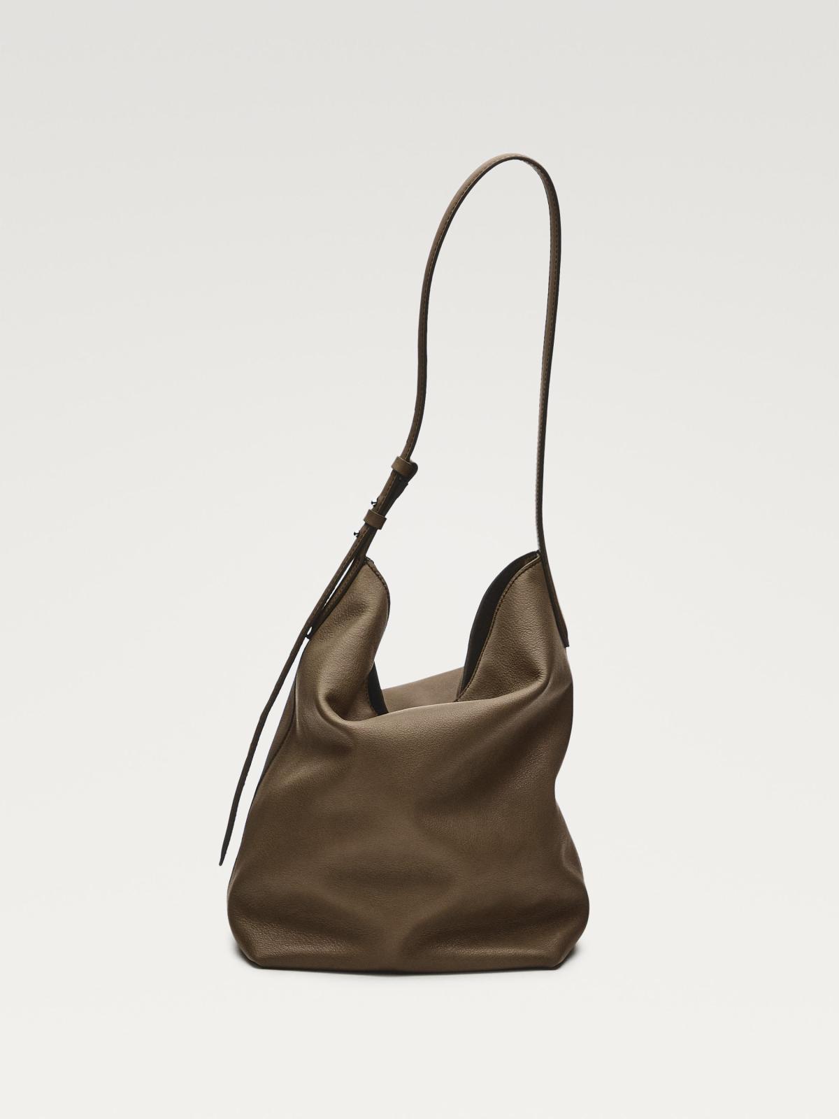 마시모두띠 프리미엄 나파 레더 베이직 버킷백 6947/654 MOLE BROWN 이미지 7