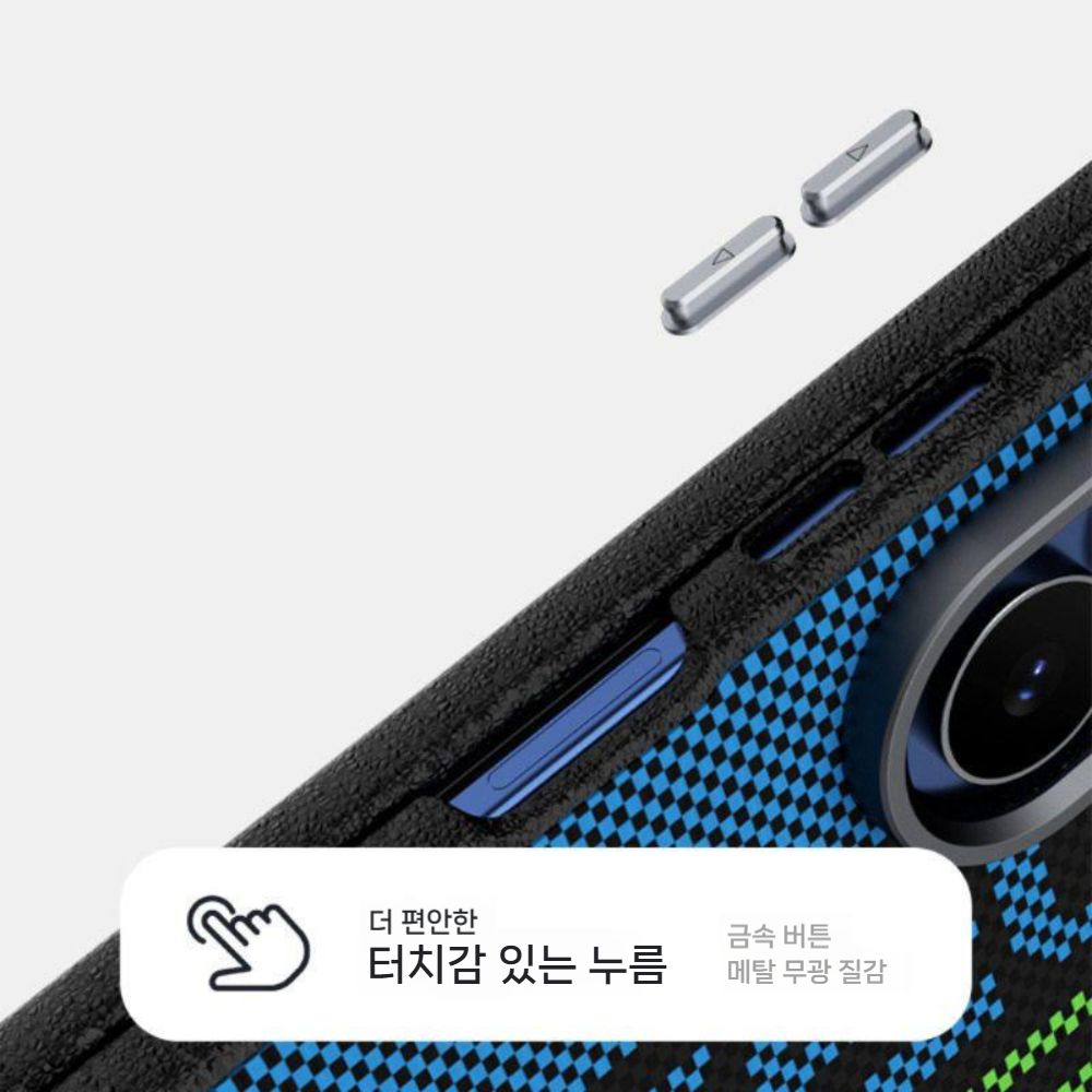 갤럭시 폴드8 울트라 와이드 케이스 마이크로 엠보싱 3D 텍스트 자석 케블라 카본 커버 - 상세 이미지 3