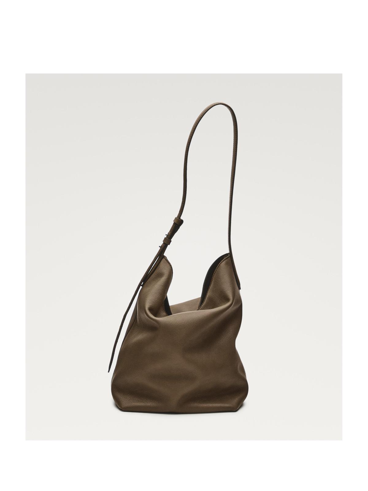 마시모두띠 프리미엄 나파 레더 베이직 버킷백 6947/654 MOLE BROWN 이미지 6