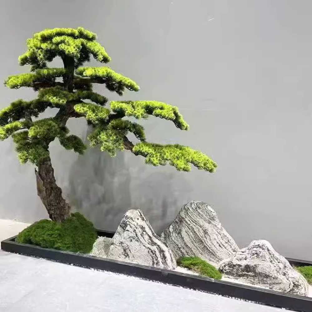 인조 분재 식물 찻집 인조목 한옥 묘목 현관 입구 높이70cmx너비90cm - 상품 이미지