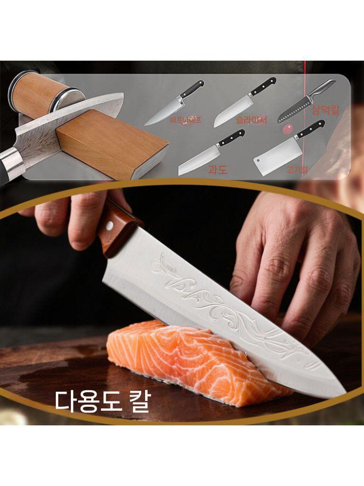 롤링 칼갈이 롤러 샤프너 주방 칼 연마기 다이아몬드 샤프닝 나이프 숫돌 우드 - 상세 이미지 4