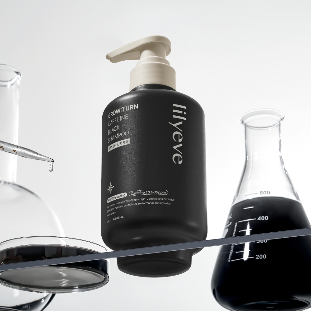 릴리이브 그로우턴 카페인 블랙 샴푸 탈모완화 두피강화 볼륨 쿨링 비듬 500ml, 2개 - 상세 이미지 4