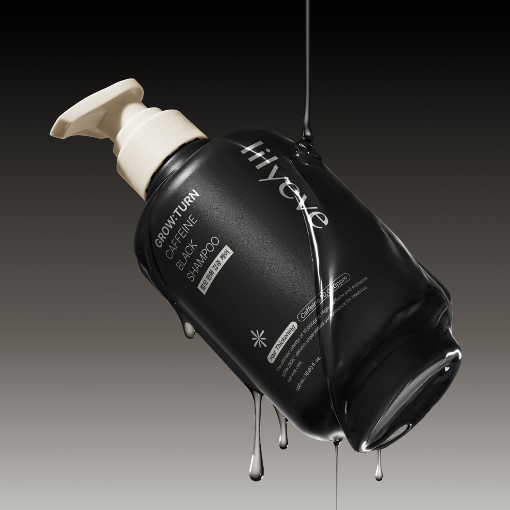 릴리이브 그로우턴 카페인 블랙 샴푸 탈모완화 두피강화 볼륨 쿨링 비듬 500ml, 2개 - 상세 이미지 2