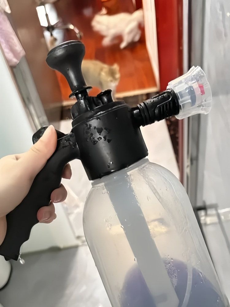 세차 압력 분무기 스프레이 펌프 원예 가정용 급수 수동 투명 이미지 7