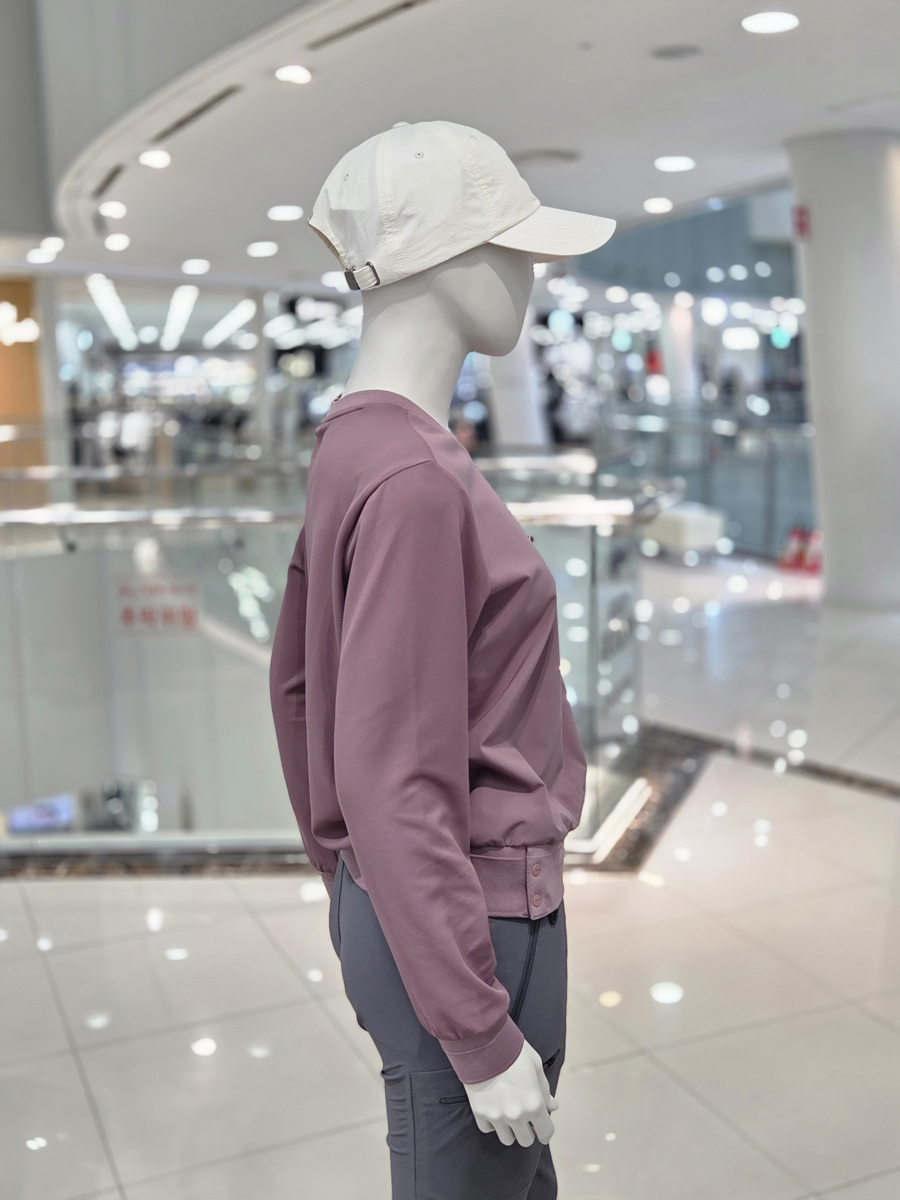 아이더 여성 브이넥 티셔츠 가을 캐주얼 긴팔 WU25224 - 상세 이미지 5